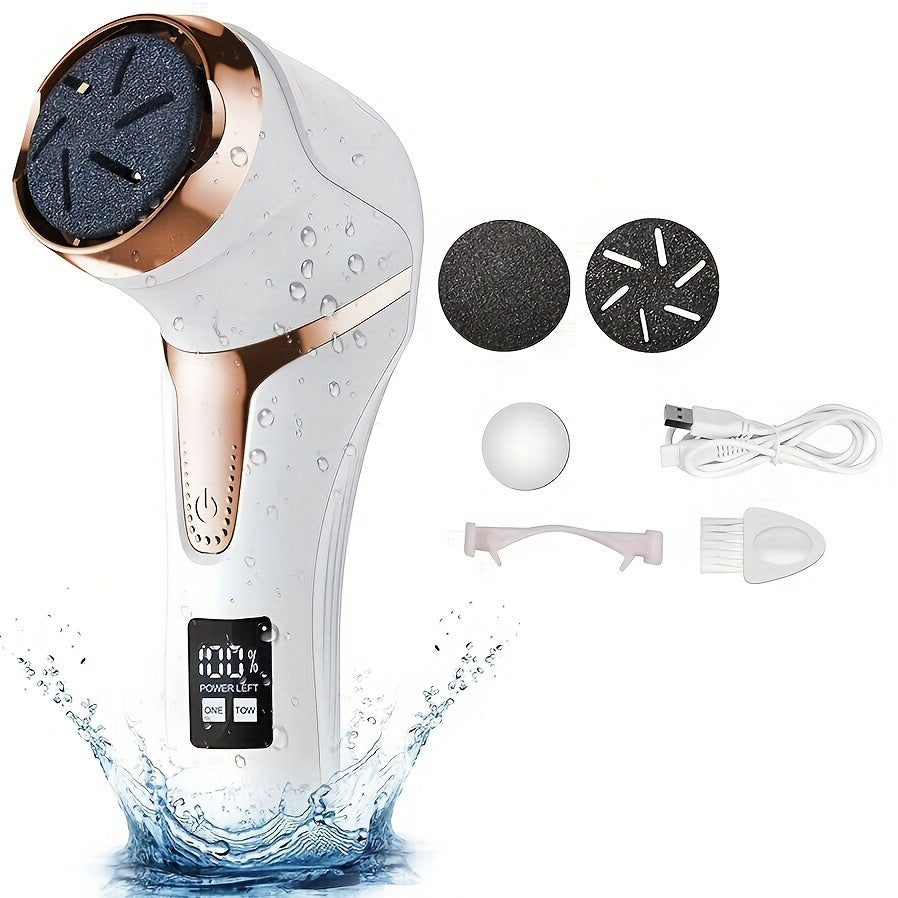 GERTZY Electric Foot Callus Remover Kit - Rechargeable, Portable Pedicure Tool for Professional Foot Care, IPX6, Ideal for Dry, Hard, Cracked Skin, Perfect Father'S Day Gift, Professional Foot Care|Modern Foot Care|IPX6, Foot