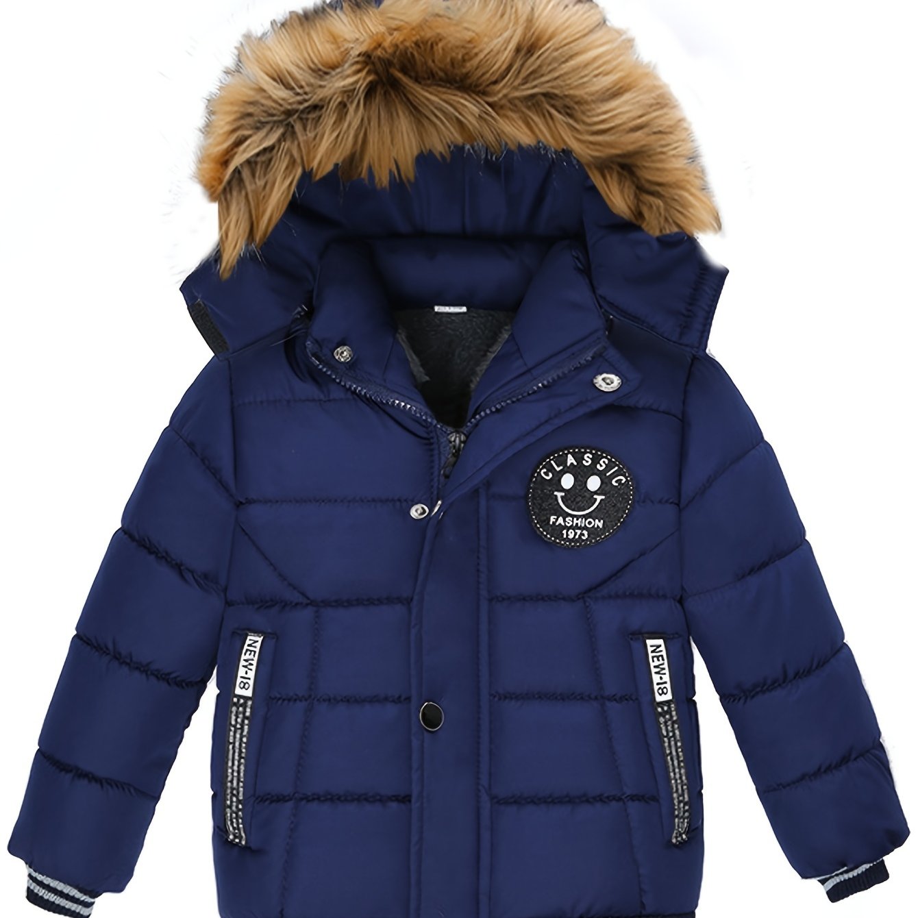 Boys Heavy Duty Winter Jacket With Hood Windproof Kids Coat