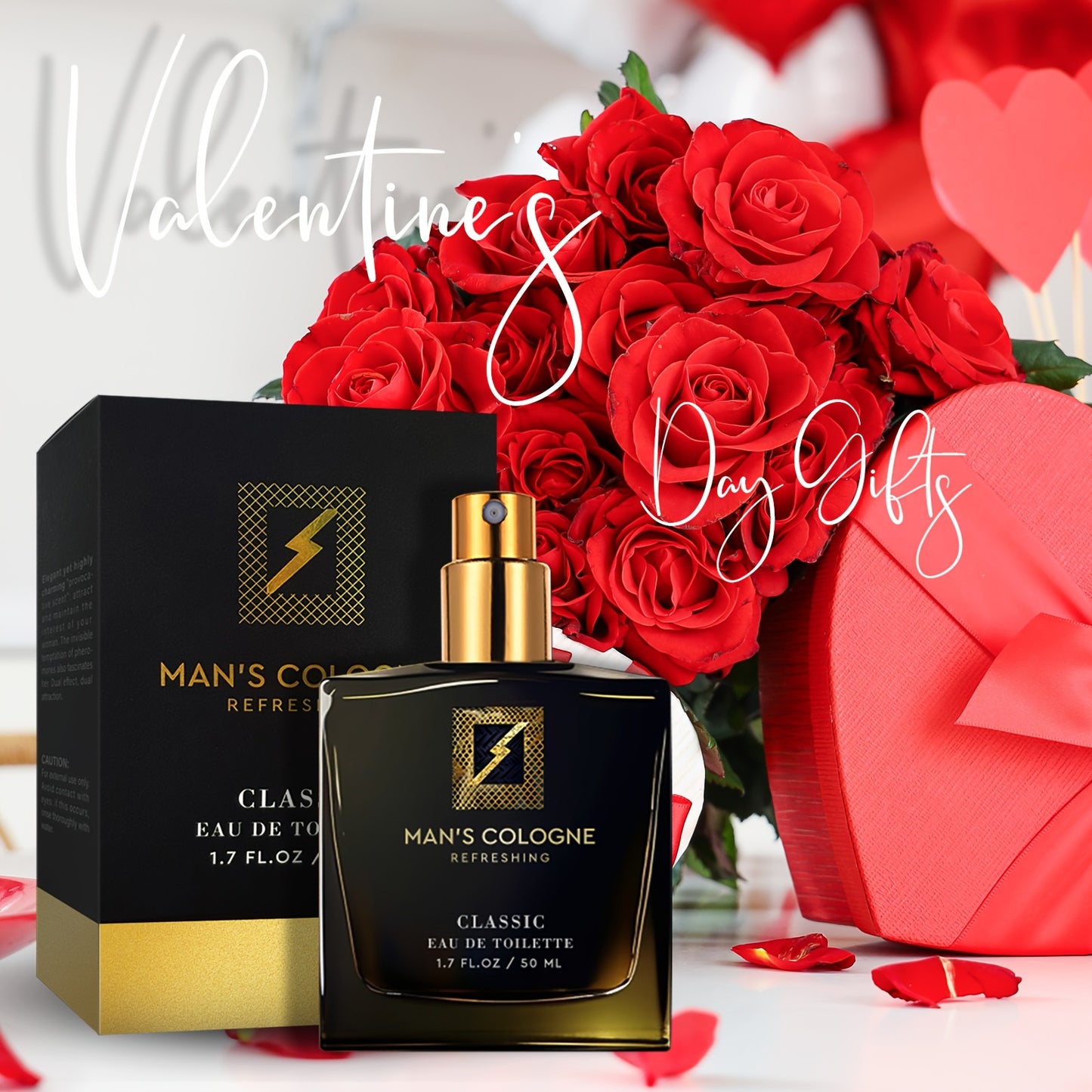 Pheromone Cologne For Men, Premium Perfume To Attract Women, Natual & Long-Lasting Fresh Scents, Enhancement Glamour
