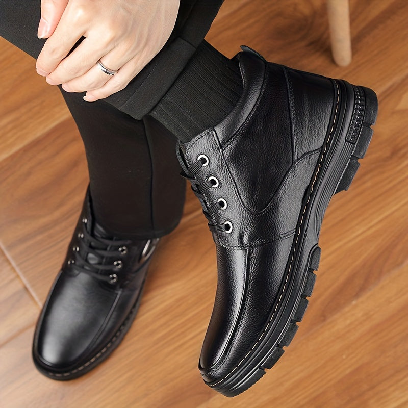 Men's Thermal Winter Boots With Plush Lining And Rubber