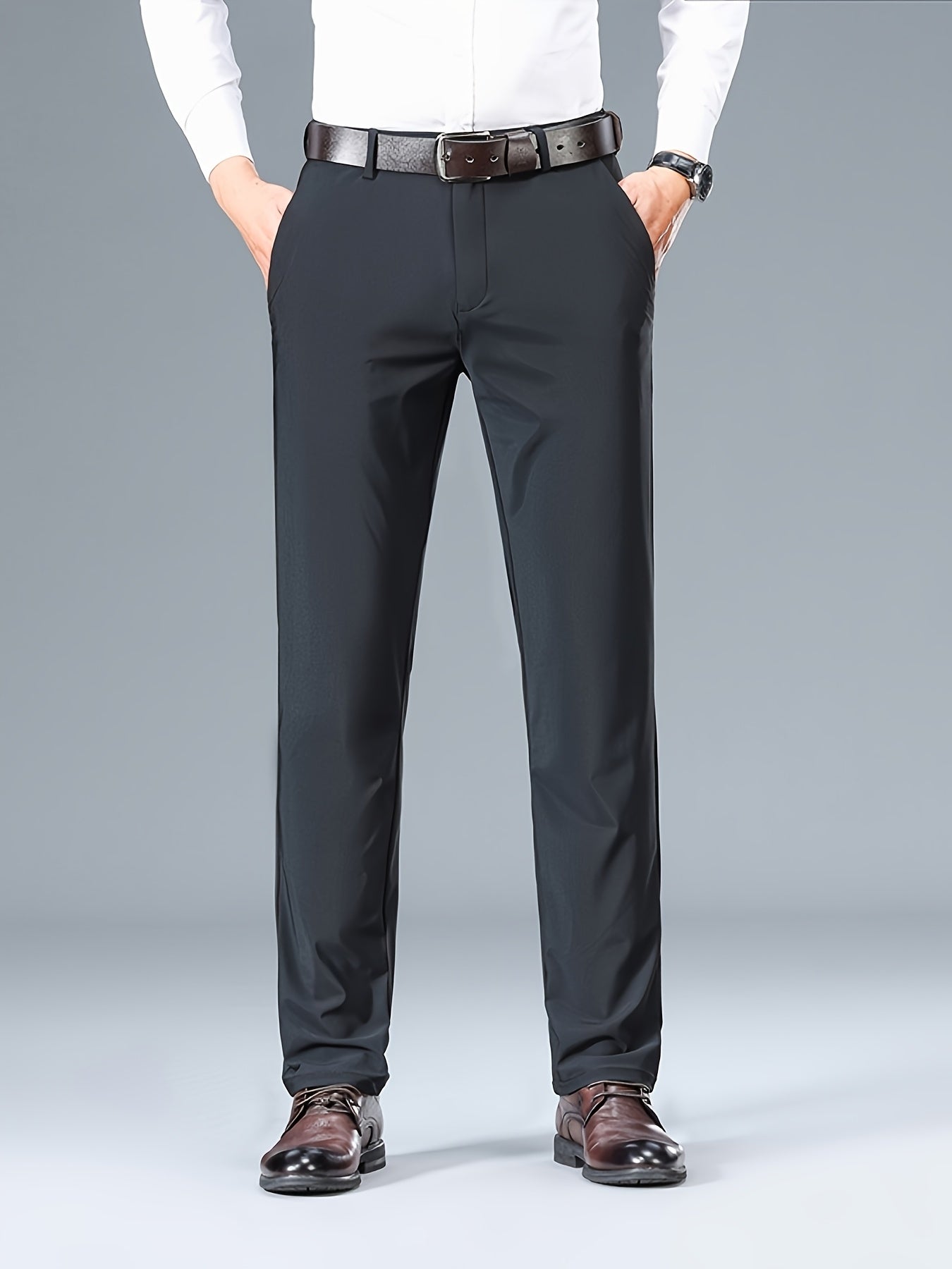 Mens Slim Fit Dress Pants Business Casual Office Trousers