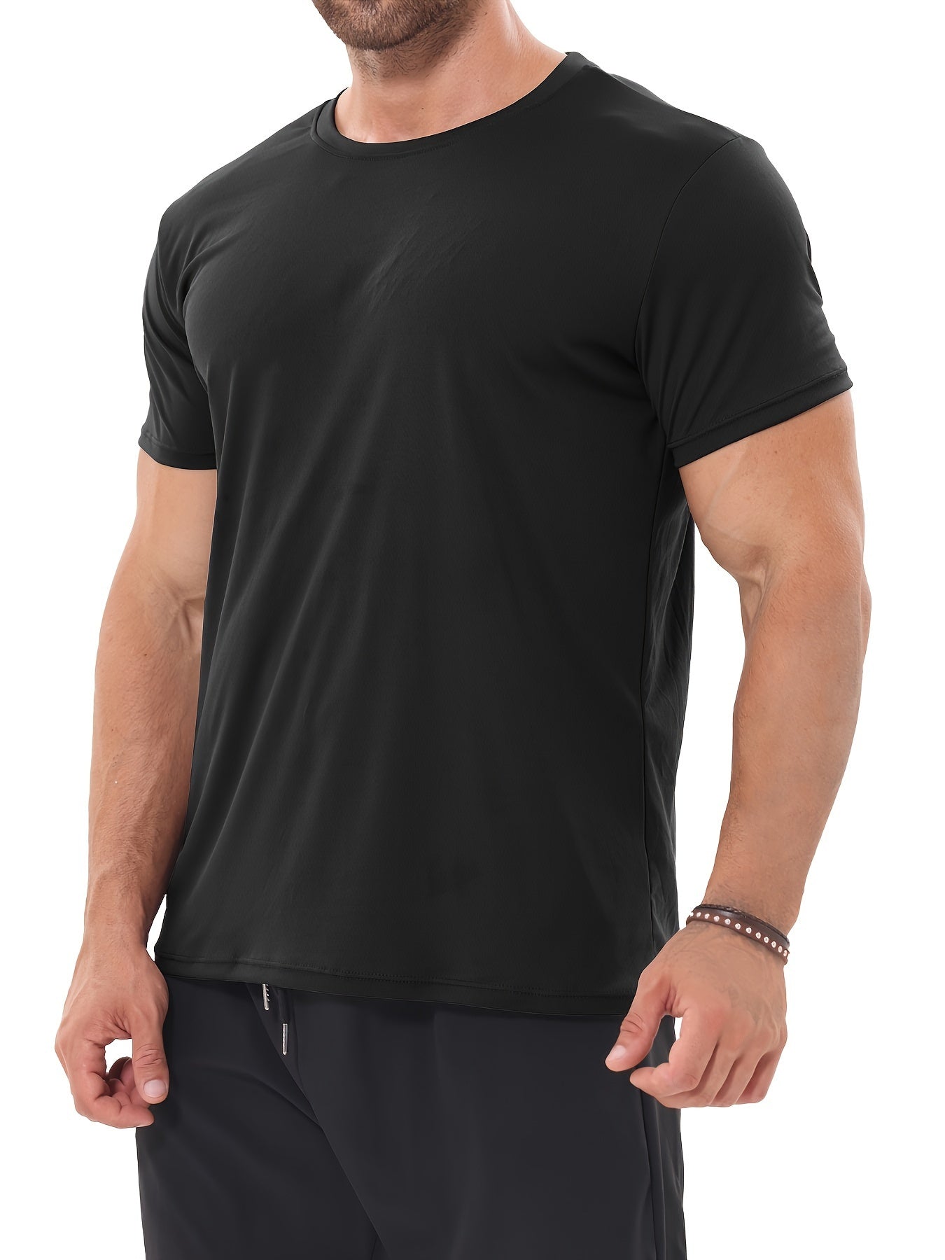 TELALEO Workout Shirts For Men Short Sleeve Quick Dry Tee