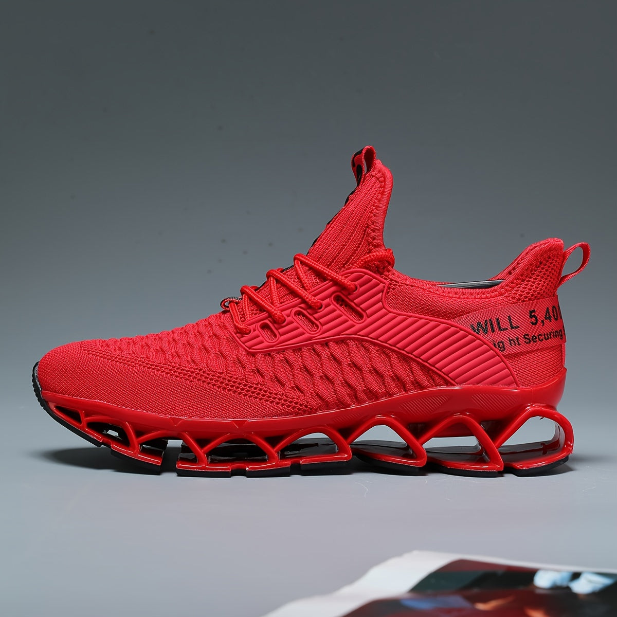 Mens Casual Lace Up Running Shoes Lightweight Breathable