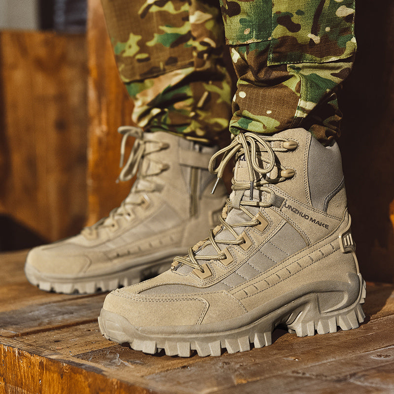 UNZHUO MAKE Men Hiking Boots High Top Non Slip Trekking