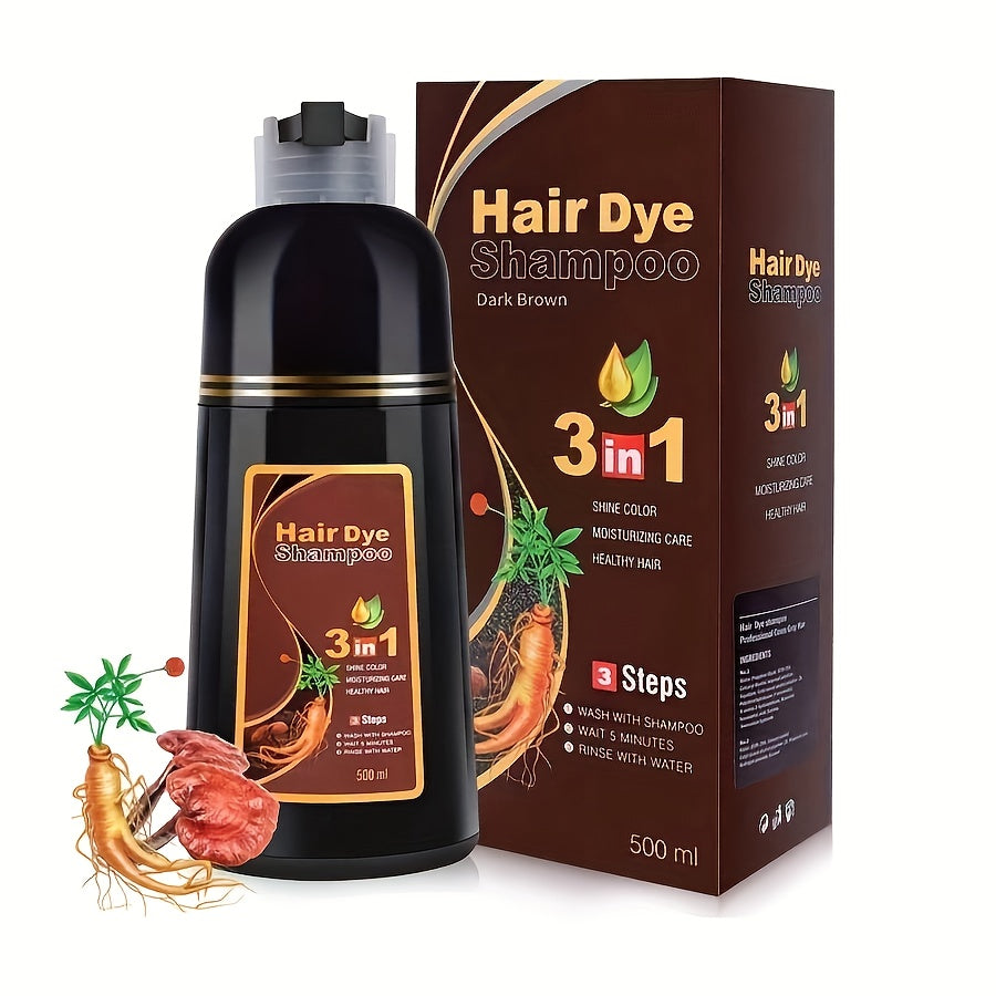 Halloween Hair Dye Care Halloween GiftHair Color Shampoo For Men And Women Instant Easy 3 In 1 Herbal Hair Color Shampoo Ammonia Free Lasts 30 Days - 16.91oz