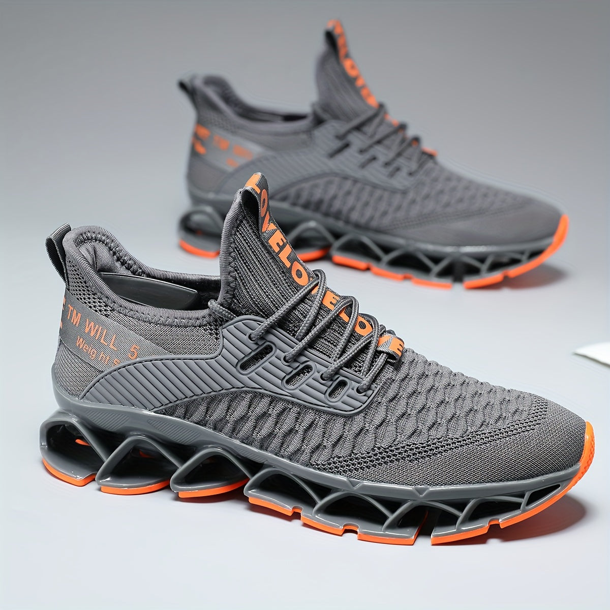 Mens Casual Lace Up Running Shoes Lightweight Breathable