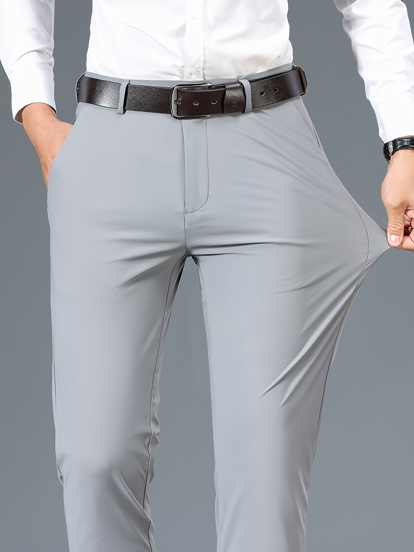 Mens Slim Fit Dress Pants Business Casual Office Trousers