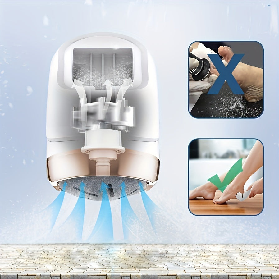 GERTZY Electric Foot Callus Remover Kit - Rechargeable, Portable Pedicure Tool for Professional Foot Care, IPX6, Ideal for Dry, Hard, Cracked Skin, Perfect Father'S Day Gift, Professional Foot Care|Modern Foot Care|IPX6, Foot