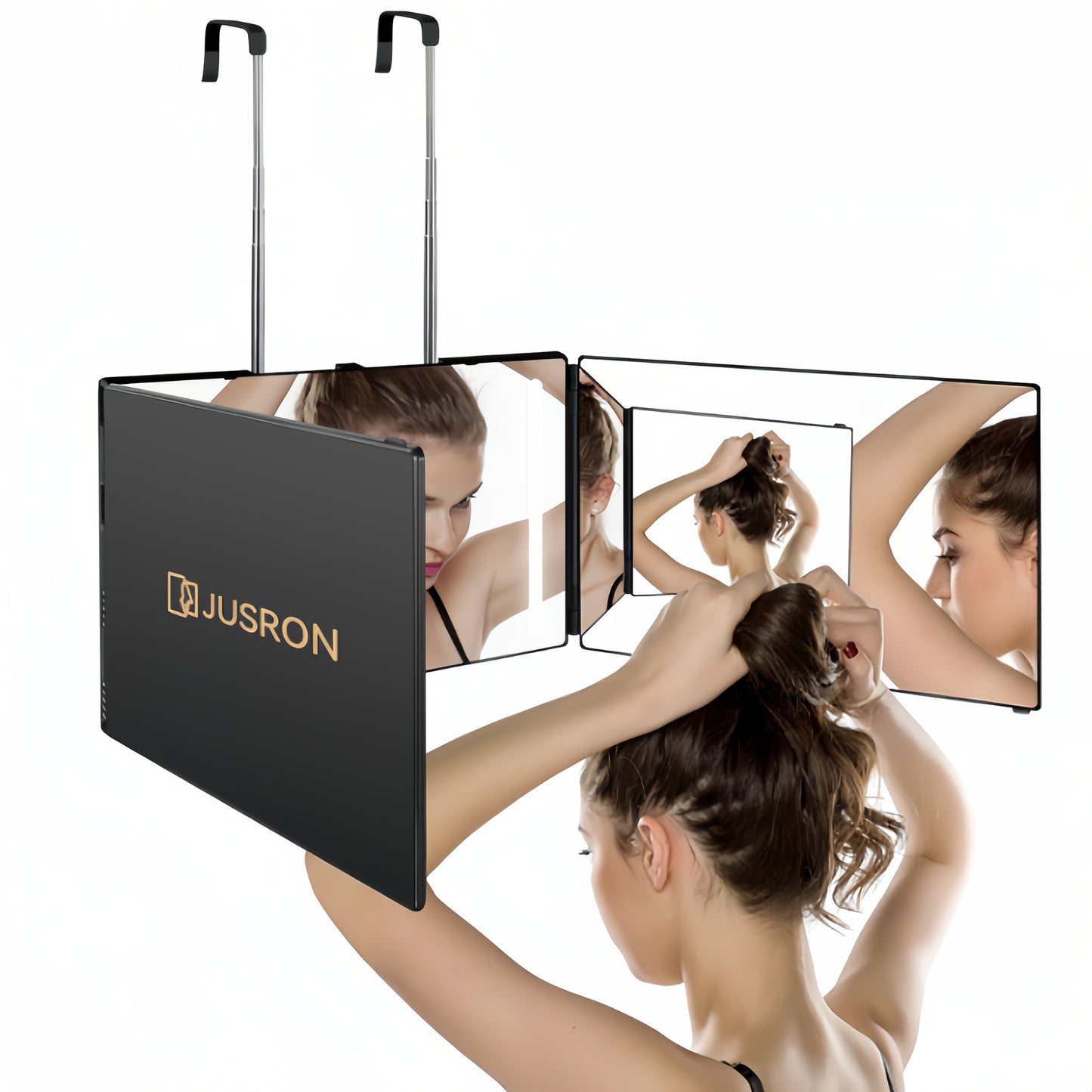 JUSRON 360 Degree Hair Cutting Mirror 3 Way Self Haircut