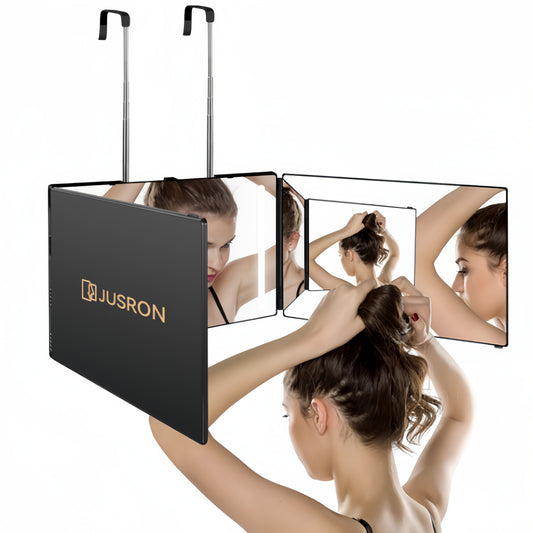 JUSRON 360 Degree Hair Cutting Mirror 3 Way Self Haircut
