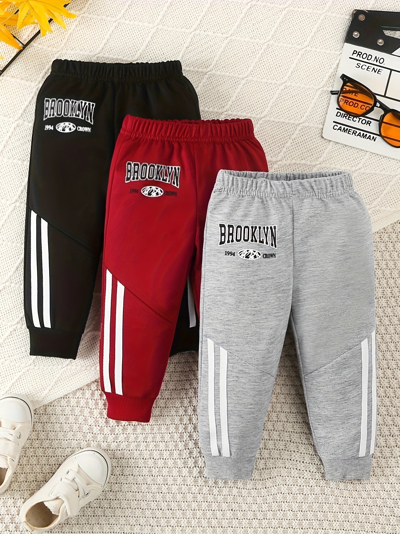 BHCHNTIY Brooklyn Themed Baby Joggers 3 Piece Set Casual