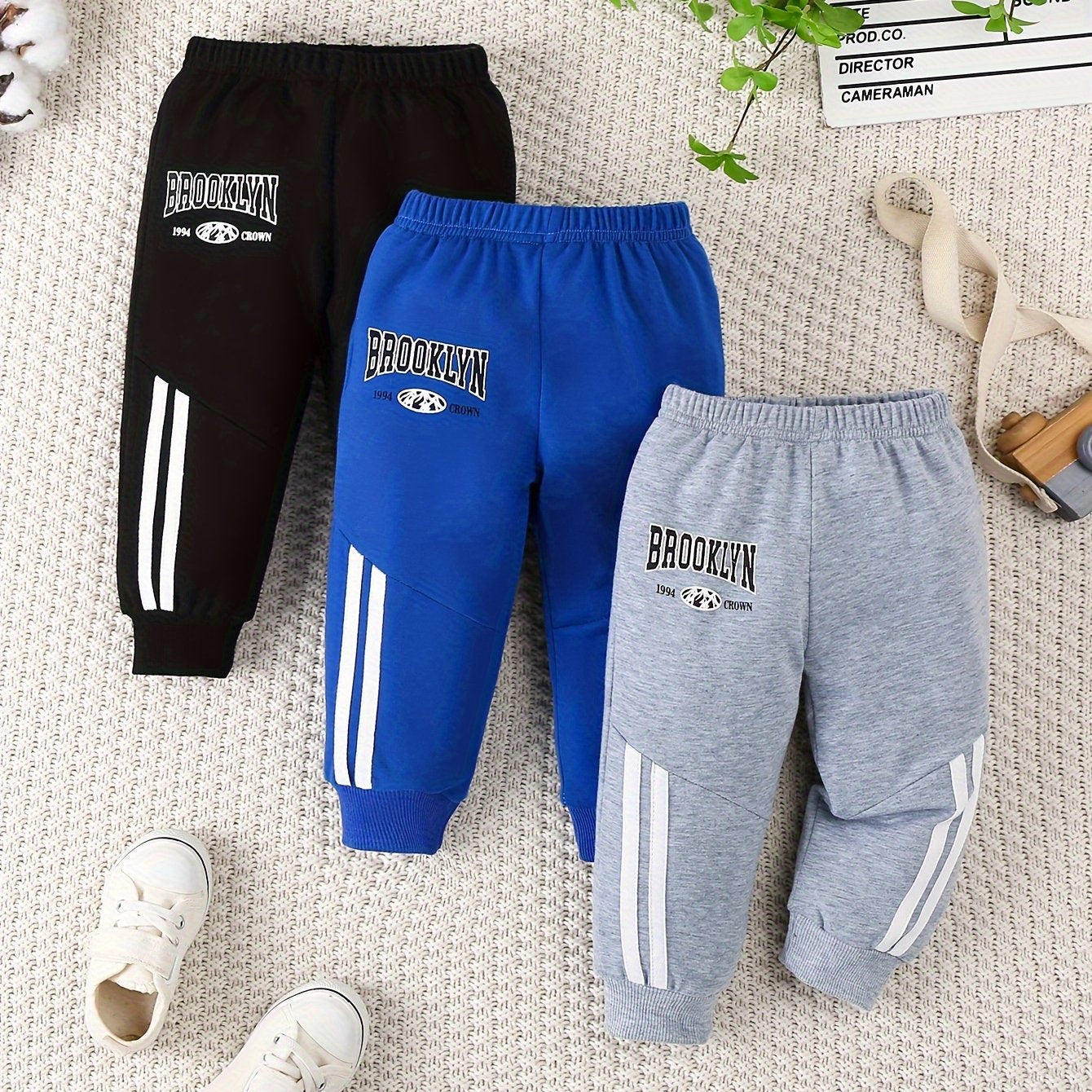 BHCHNTIY Brooklyn Themed Baby Joggers 3 Piece Set Casual