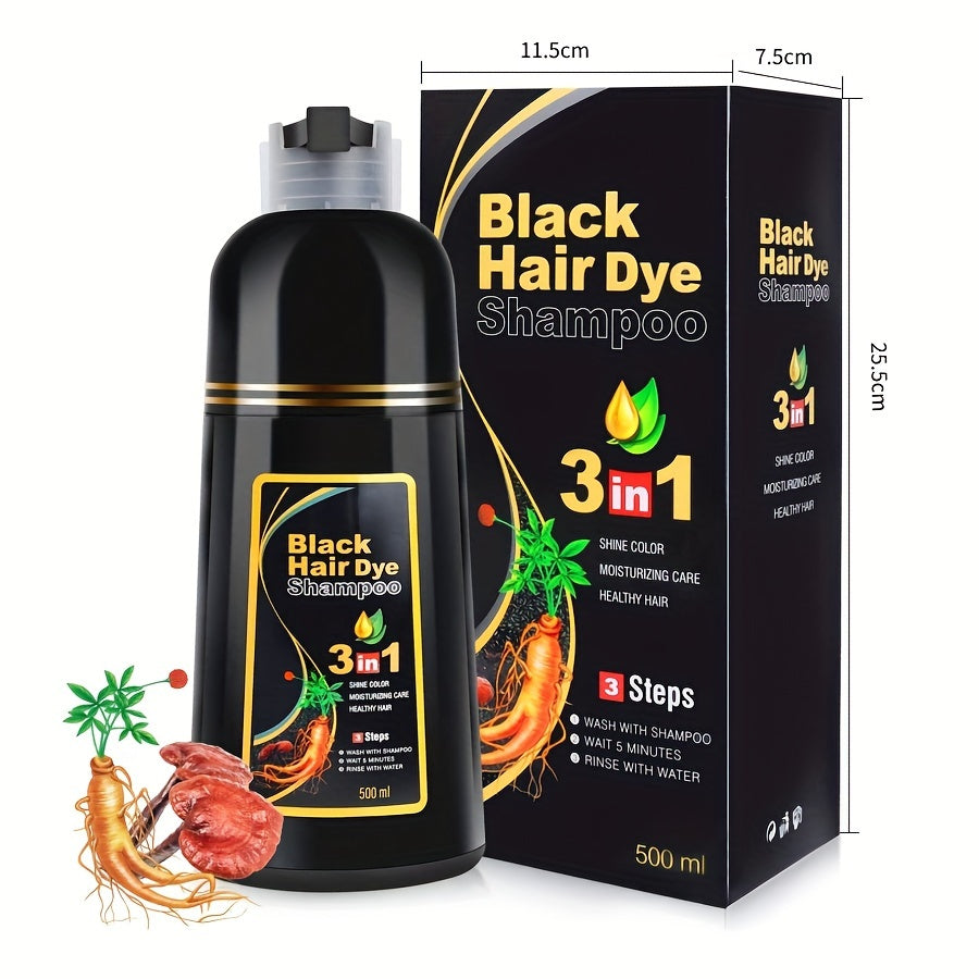 Halloween Hair Dye Care Halloween GiftHair Color Shampoo For Men And Women Instant Easy 3 In 1 Herbal Hair Color Shampoo Ammonia Free Lasts 30 Days - 16.91oz