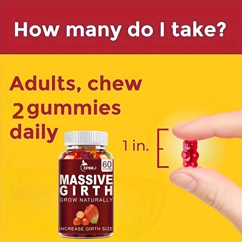 1/2/3 Bottles of Men's Health Gummy Supplement, Help Healthy Vitality Every Day Make Each Other Closer Complex Vitamin Energy Gummies Specially Designed for Men