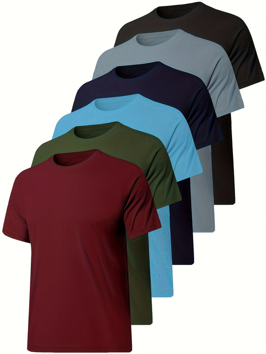 TELALEO Workout Shirts For Men Short Sleeve Quick Dry Tee