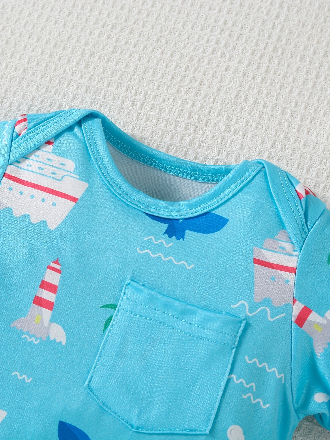 SHIXUANBAOBEI Newborn Long Sleeve Wrap Bodysuit Cartoon Vehicles