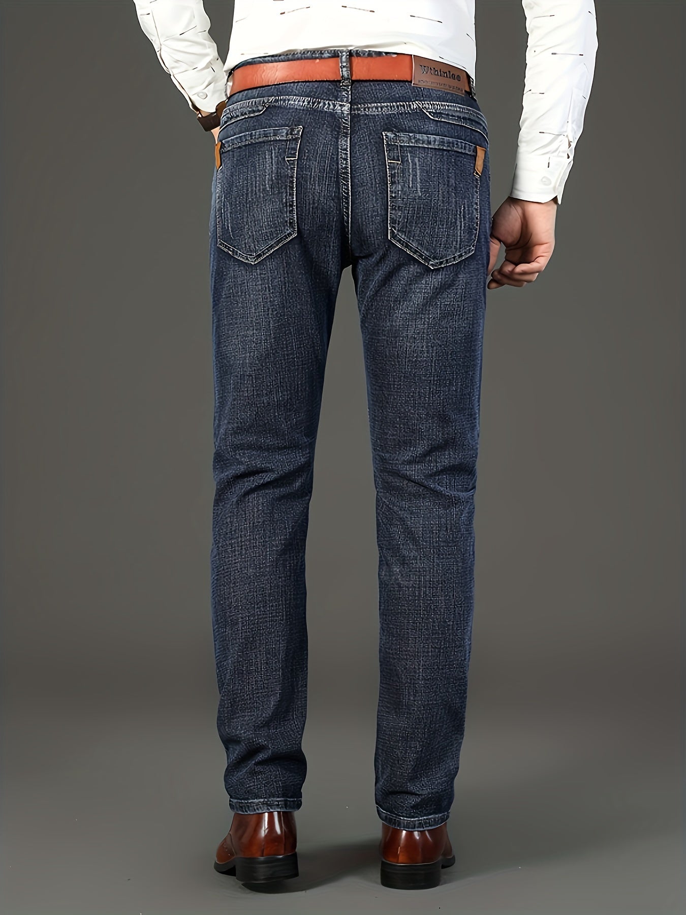 Wthinlee Mens High Waist Straight Leg Jeans Premium Denim