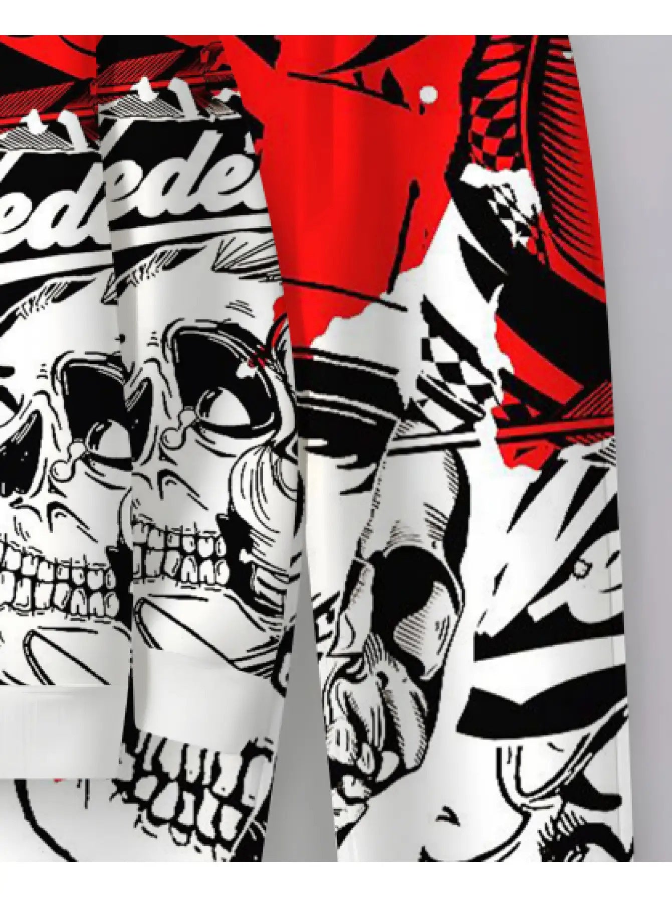 Gothic Skull Bat 2Pc Sweatset With Long Sleeve Sweatshirt Joggers
