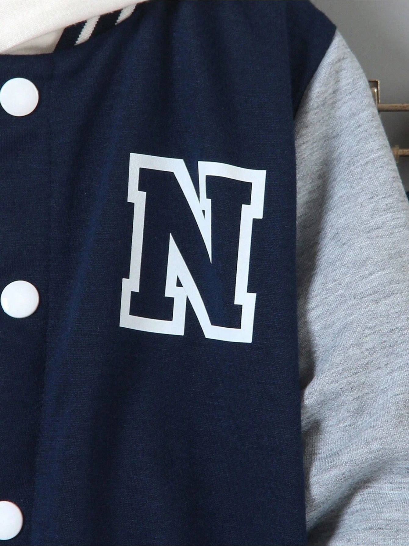 Boys Knit Sweater And Sweatpants Set With Letter N Print