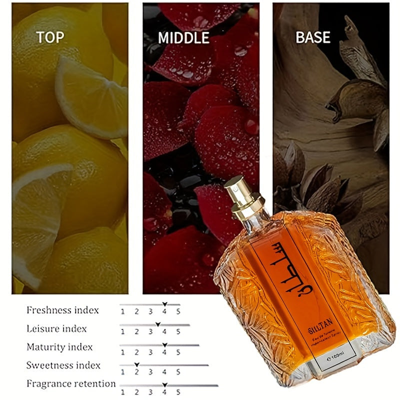 3.38 Oz (100ML) Men'S Classic Long Lasting Perfume, Seductive Woody Fragrance, Portable Perfume Spray For Dating Business Or Travel, Perfect Gift Choice For Father'S Day, Valentine'S Day