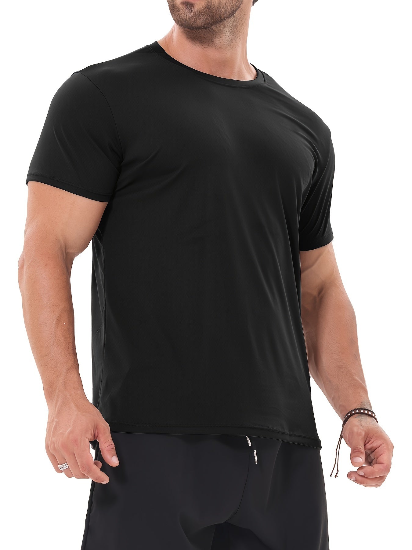 TELALEO Workout Shirts For Men Short Sleeve Quick Dry Tee