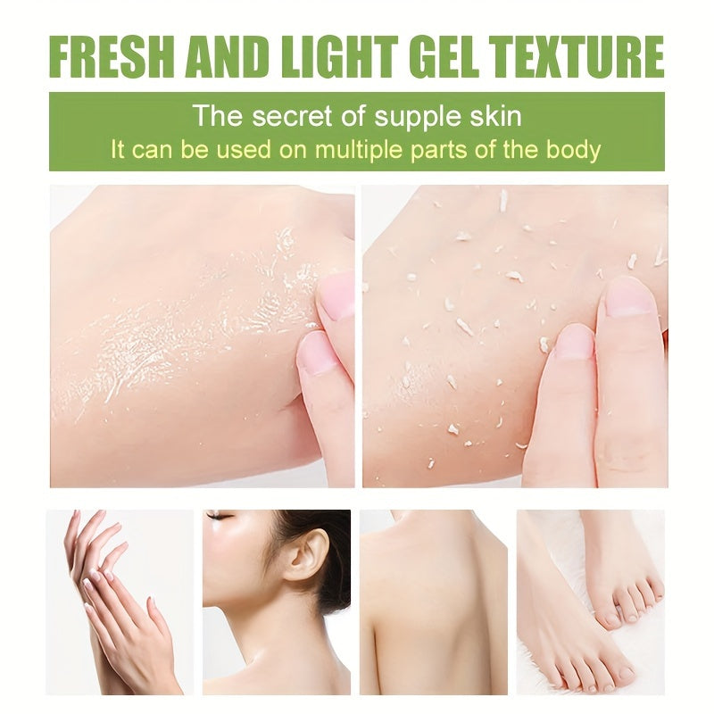 200g/7.05oz Mandelic Acid Scrub Gel - Scrub Cleanser, Contains Aloe & Rose, Moisturizes, Deeply Cleans Pores, for All Light Beige Ttypes, Whole body.