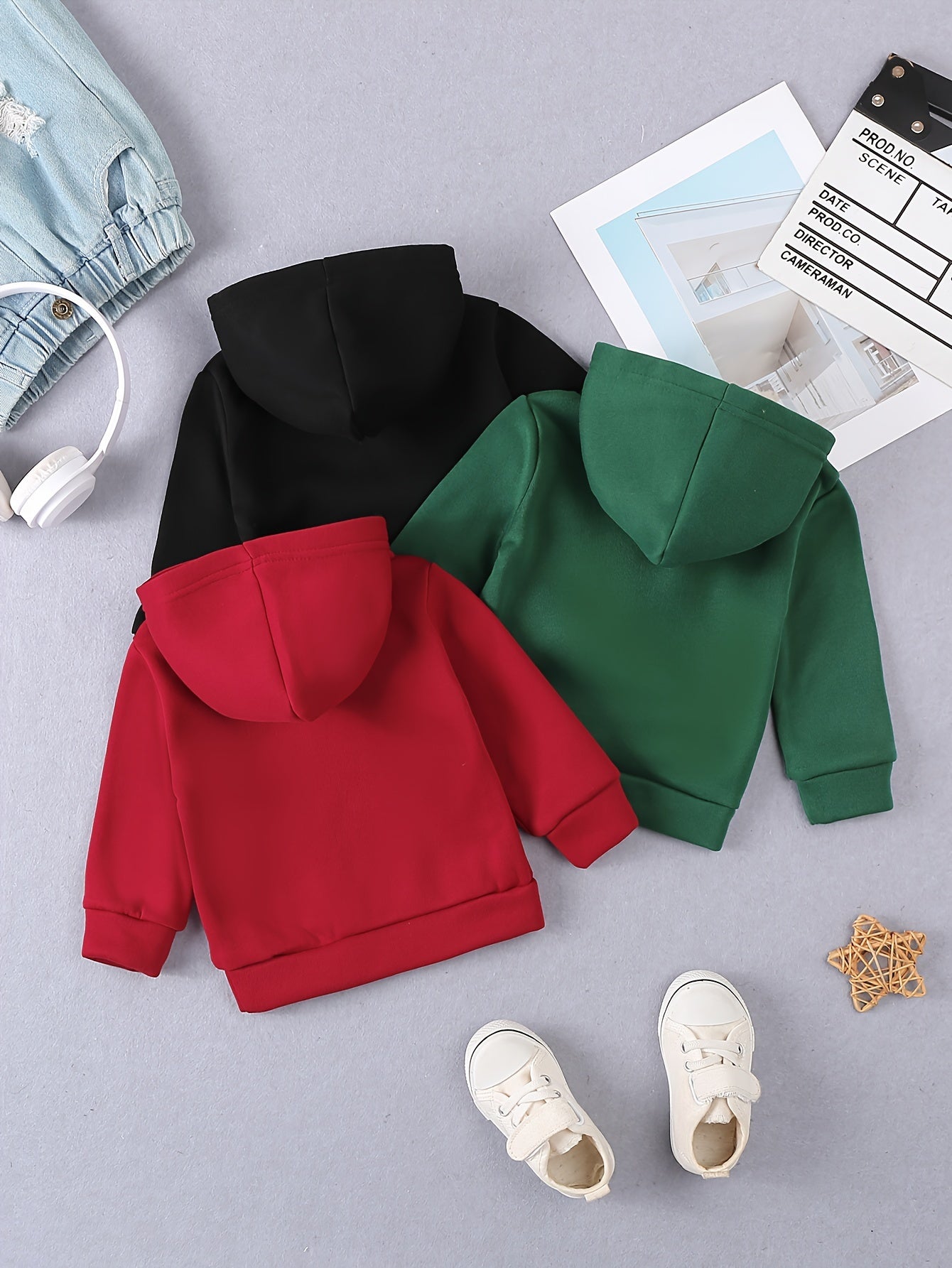 BHCHNTIY 3pc Hooded Sweatshirt Set For Infants Warm Cozy