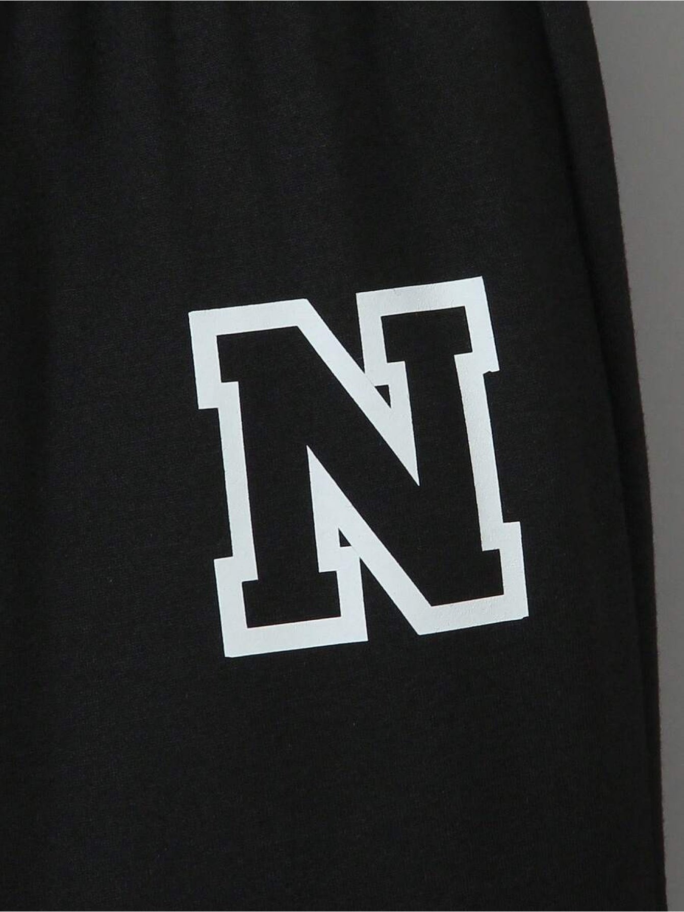 Boys Knit Sweater And Sweatpants Set With Letter N Print