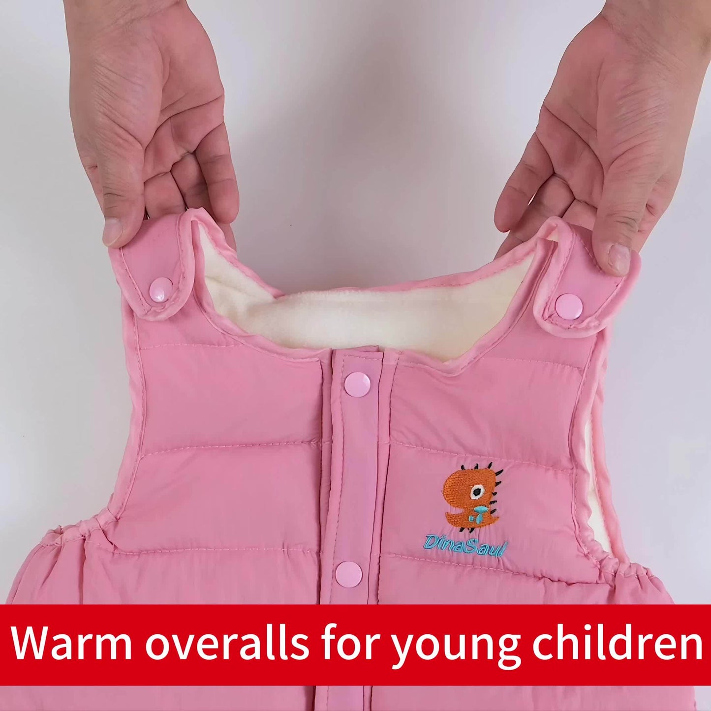 Baby's Warm Fleece Lining Snow Pants With Pockets Toddler