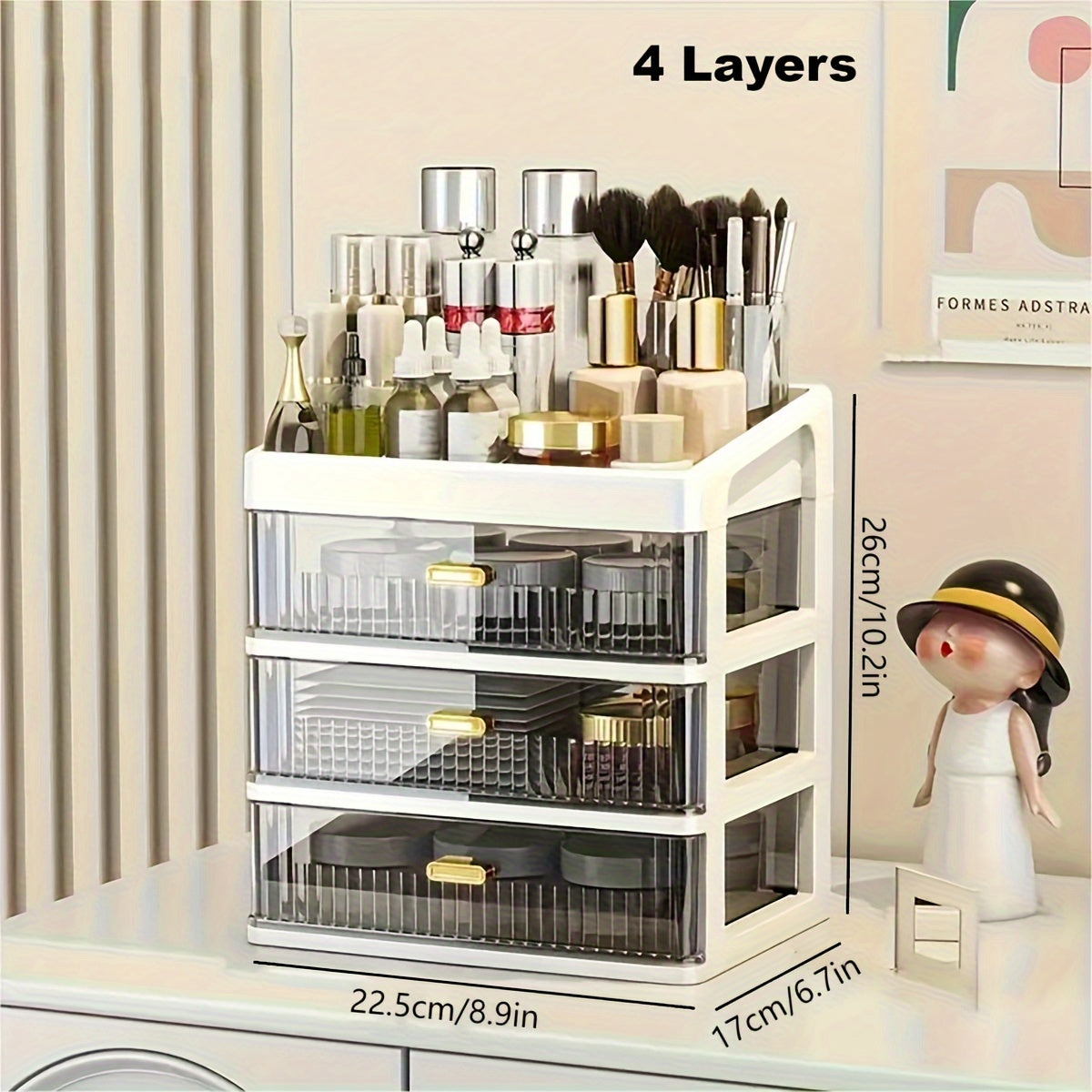 ZLXTXPOR Makeup Organizer Vanity Box Drawer For Cosmetics