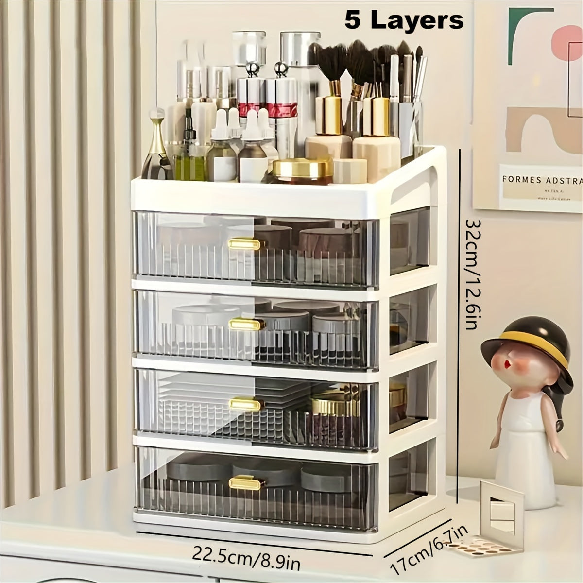 ZLXTXPOR Makeup Organizer Vanity Box Drawer For Cosmetics