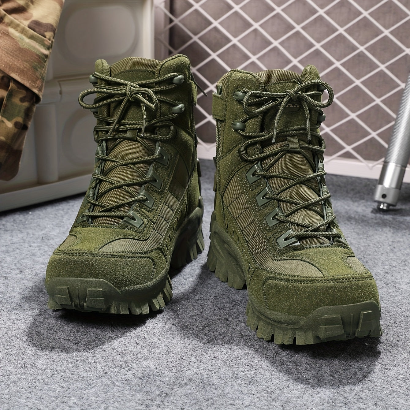 UNZHUO MAKE Men Hiking Boots High Top Non Slip Trekking