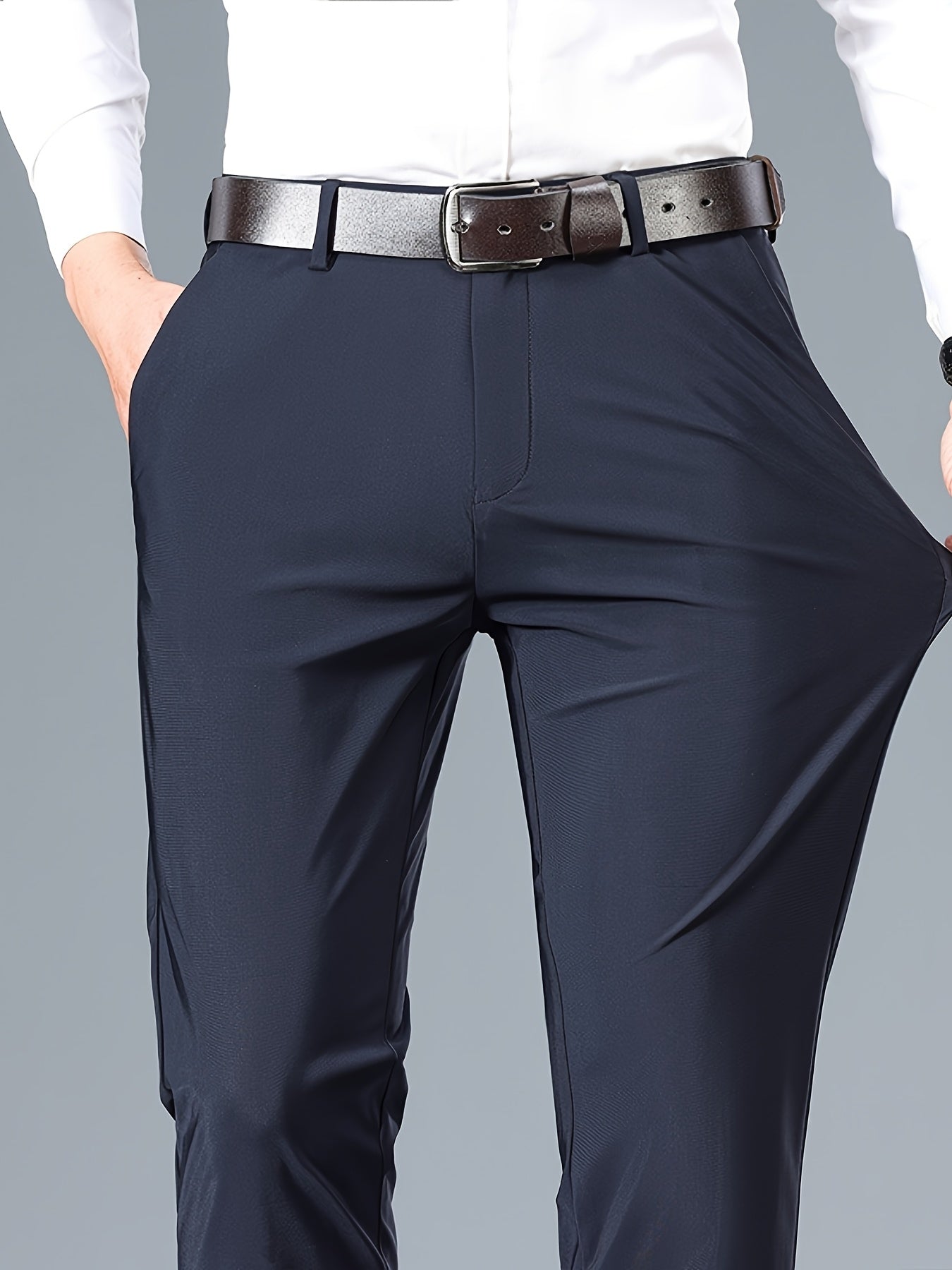 Mens Slim Fit Dress Pants Business Casual Office Trousers