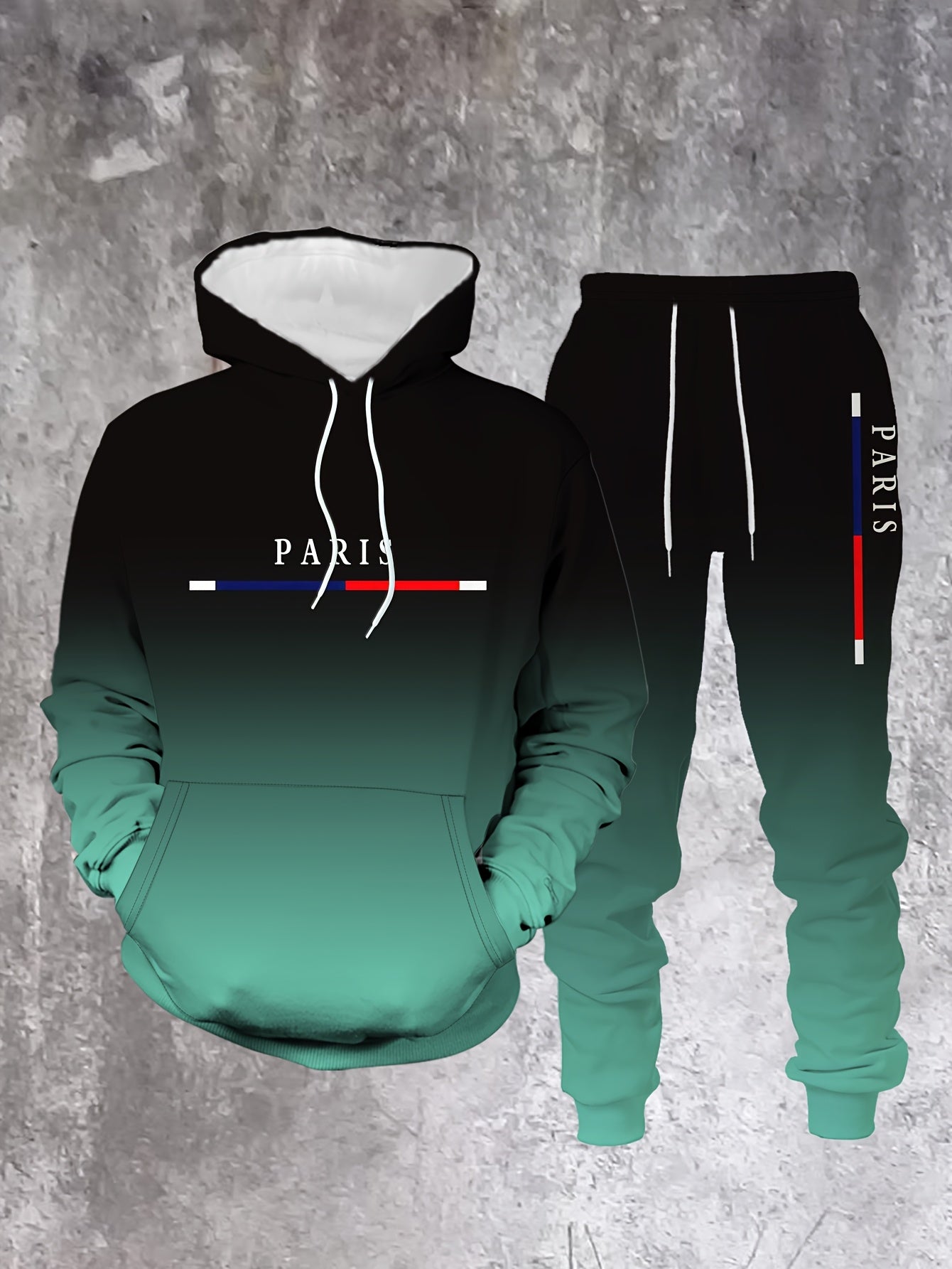 Mens Hooded Streetwear Sweatshirt Set For Weekend Casual