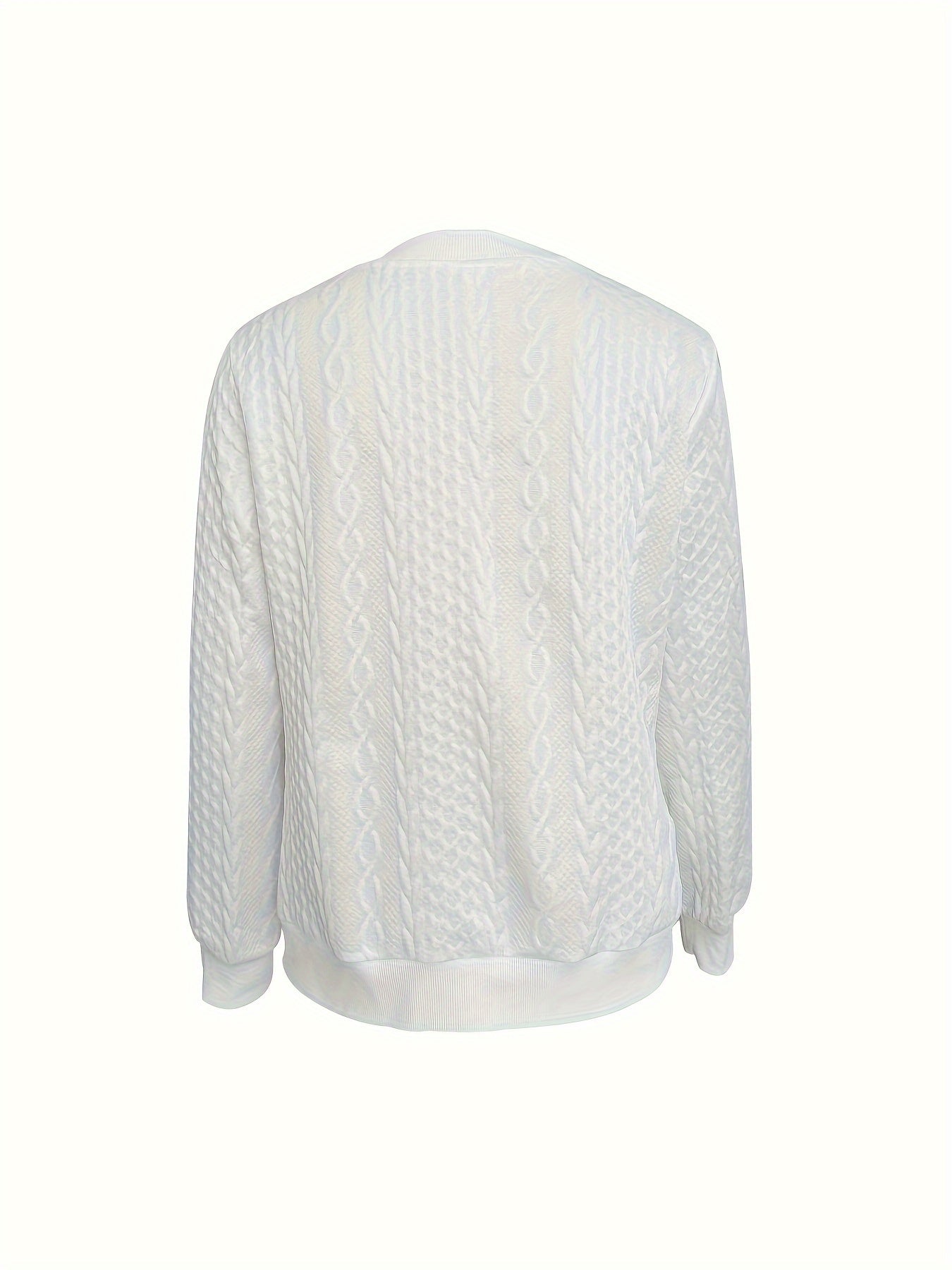 Textured Zip Up Bomber Jacket Casual Outerwear For Women