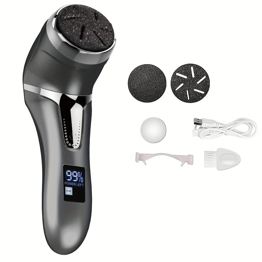 GERTZY Electric Foot Callus Remover Kit - Rechargeable, Portable Pedicure Tool for Professional Foot Care, IPX6, Ideal for Dry, Hard, Cracked Skin, Perfect Father'S Day Gift, Professional Foot Care|Modern Foot Care|IPX6, Foot
