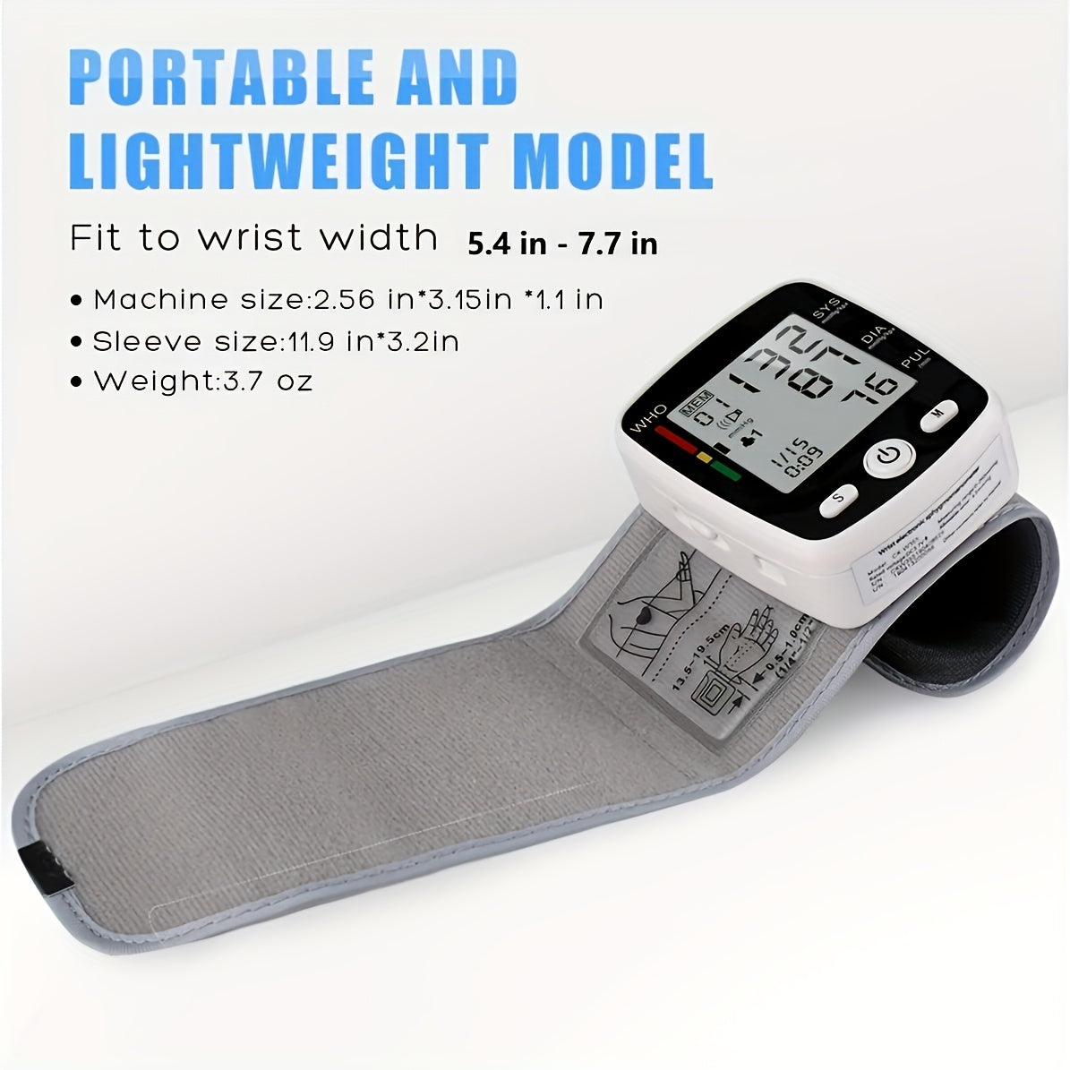 CHANG KUN Wrist Blood Pressure Monitor Digital With 2x99