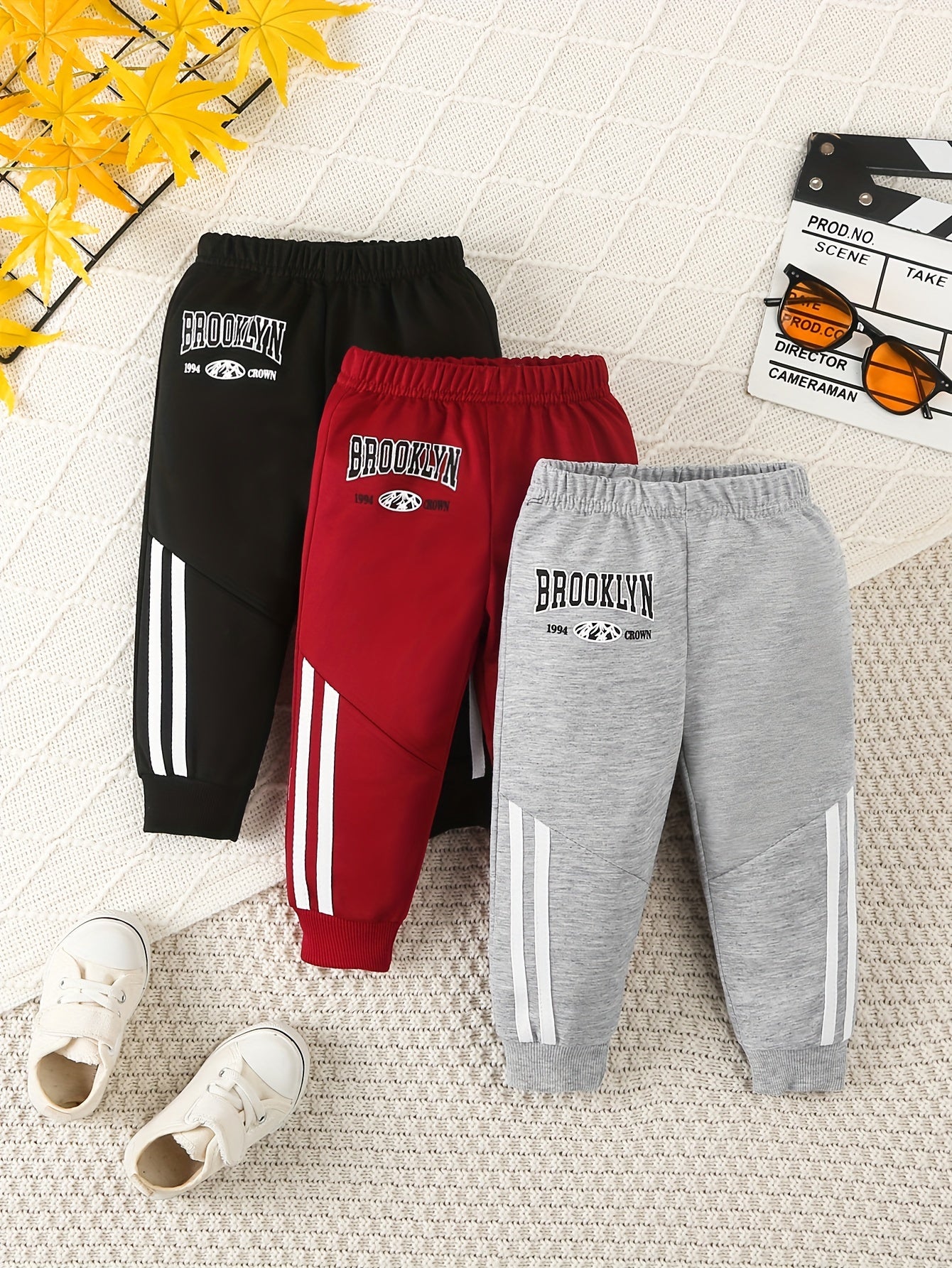 BHCHNTIY Brooklyn Themed Baby Joggers 3 Piece Set Casual