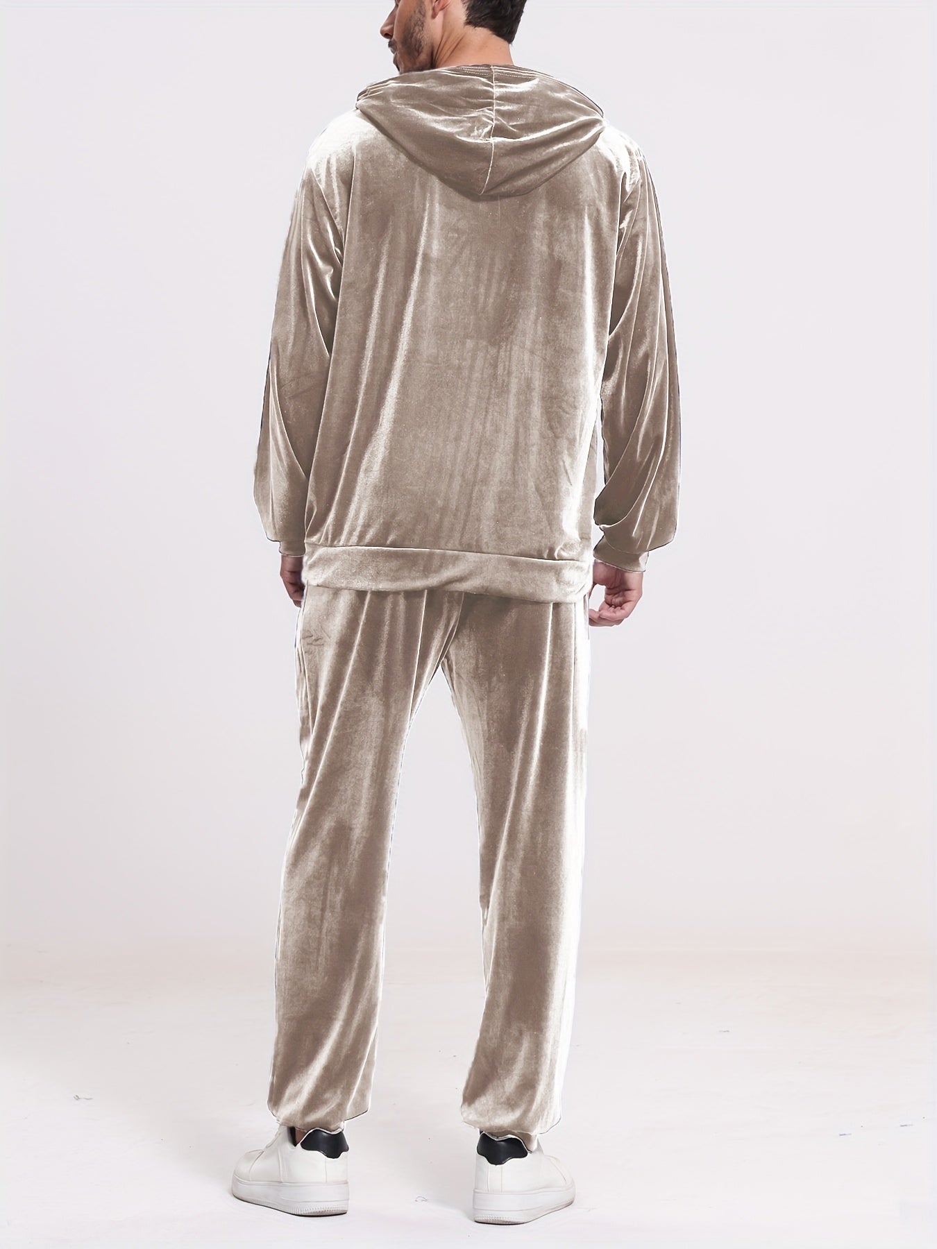 Men's Velour 2pc Hoodie And Drawstring Sweatpants Set