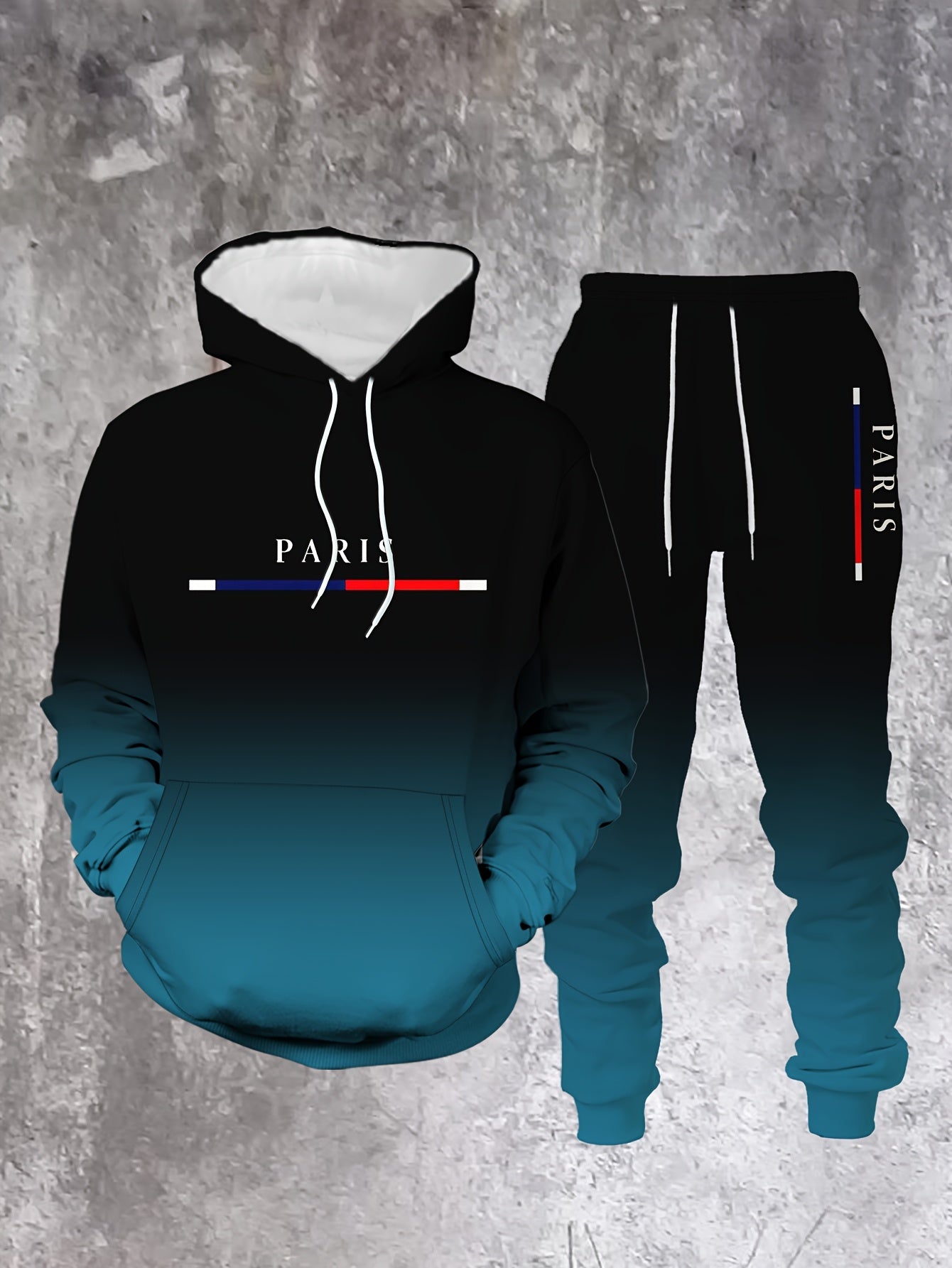 Mens Hooded Streetwear Sweatshirt Set For Weekend Casual