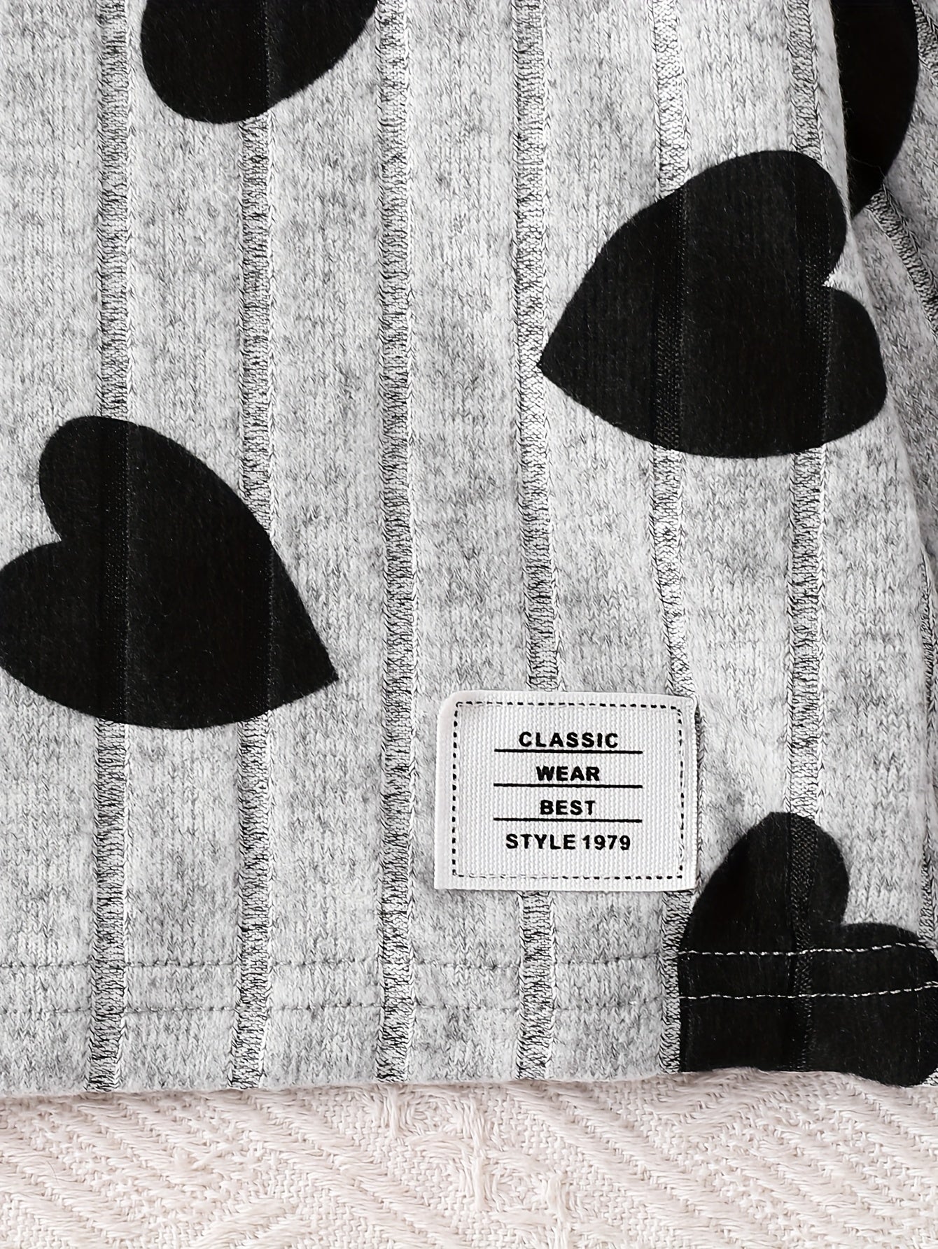 Girls Autumn Winter Heart Print High Neck Top Layered Dress