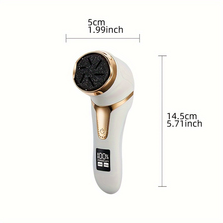 GERTZY Electric Foot Callus Remover Kit - Rechargeable, Portable Pedicure Tool for Professional Foot Care, IPX6, Ideal for Dry, Hard, Cracked Skin, Perfect Father'S Day Gift, Professional Foot Care|Modern Foot Care|IPX6, Foot