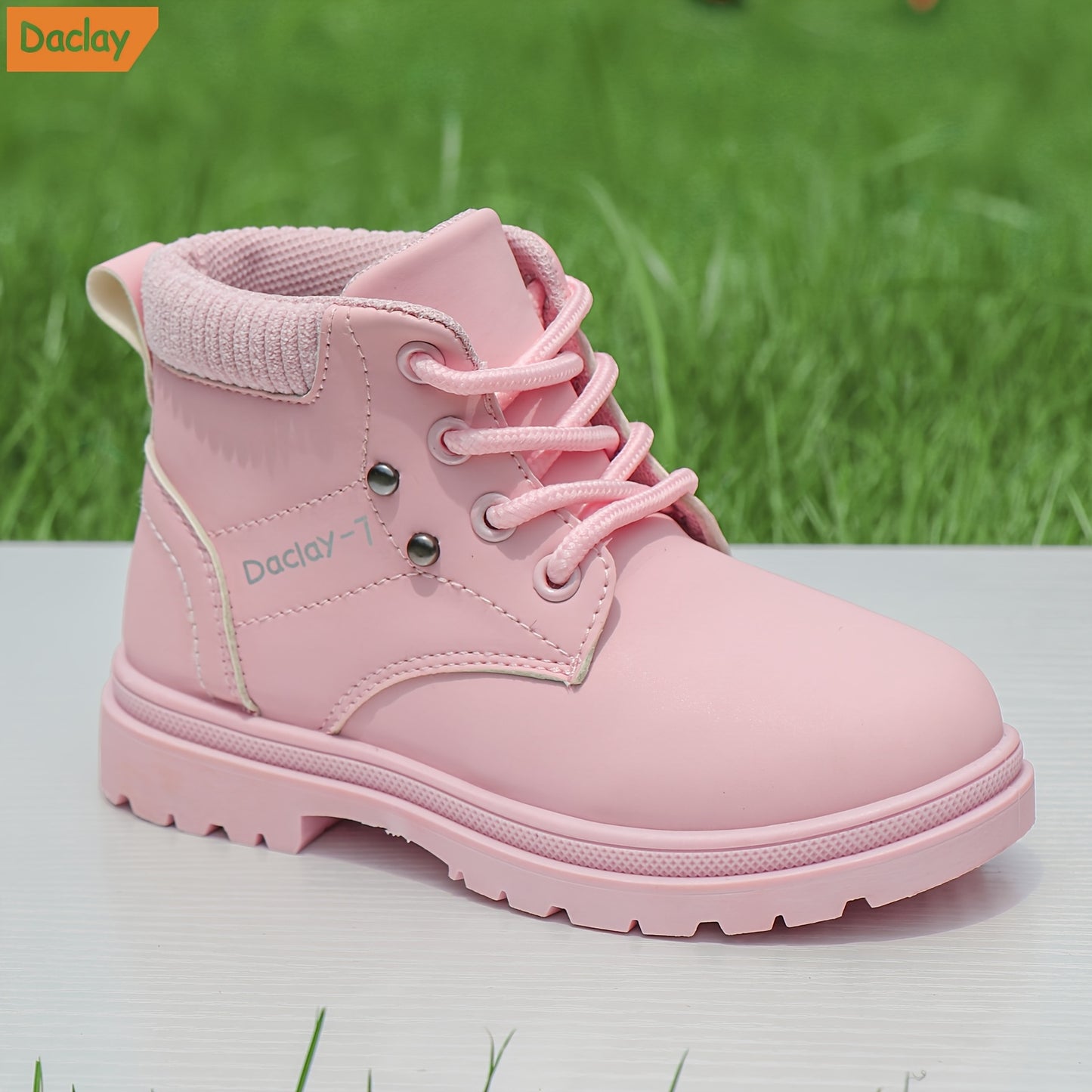 Youngsters' High-Top Footwear for Nature Walks - Secure Grip in Pink & Yellow - Comfortable and Sturdy for Youngsters, Suitable for All Seasons