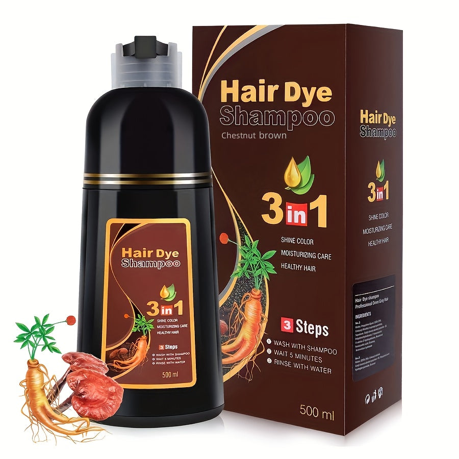 Halloween Hair Dye Care Halloween GiftHair Color Shampoo For Men And Women Instant Easy 3 In 1 Herbal Hair Color Shampoo Ammonia Free Lasts 30 Days - 16.91oz