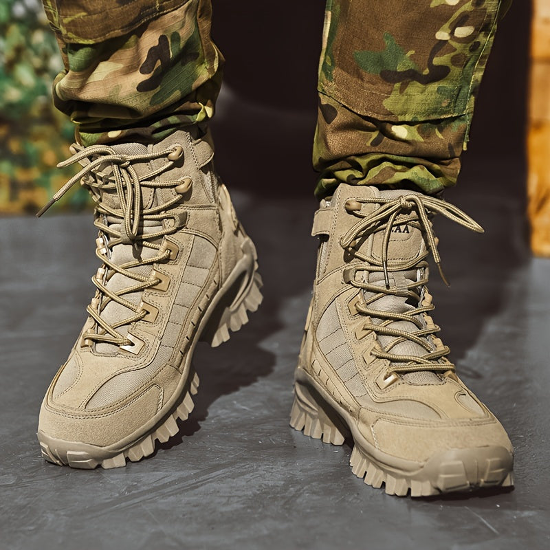 UNZHUO MAKE Men Hiking Boots High Top Non Slip Trekking