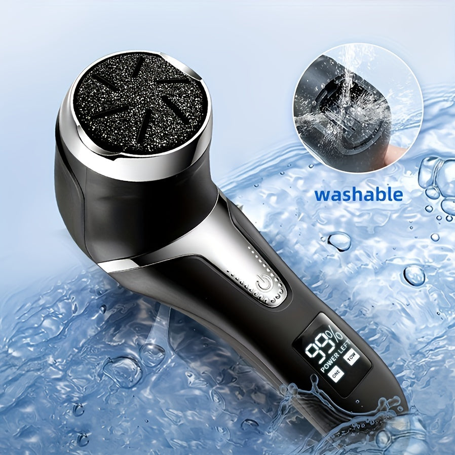 GERTZY Electric Foot Callus Remover Kit - Rechargeable, Portable Pedicure Tool for Professional Foot Care, IPX6, Ideal for Dry, Hard, Cracked Skin, Perfect Father'S Day Gift, Professional Foot Care|Modern Foot Care|IPX6, Foot