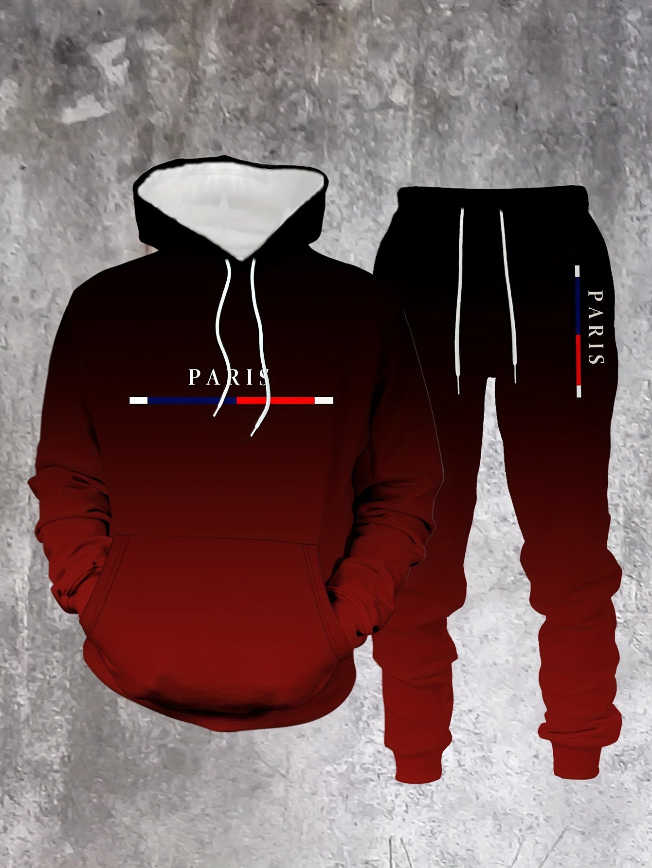 Mens Hooded Streetwear Sweatshirt Set For Weekend Casual