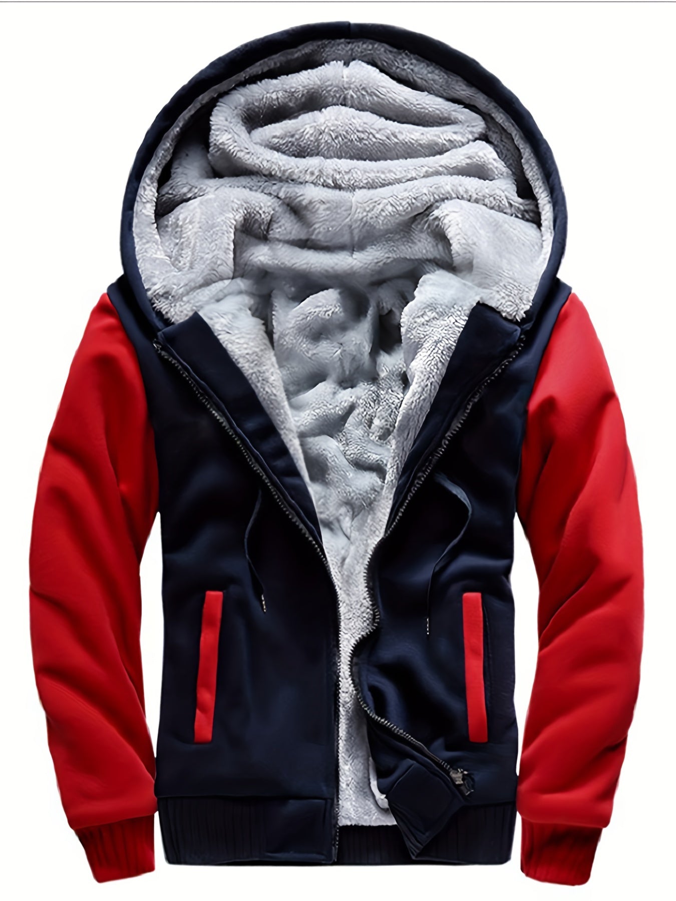 Siteya Warm Fleece Hooded Jacket For Men Casual Outerwear
