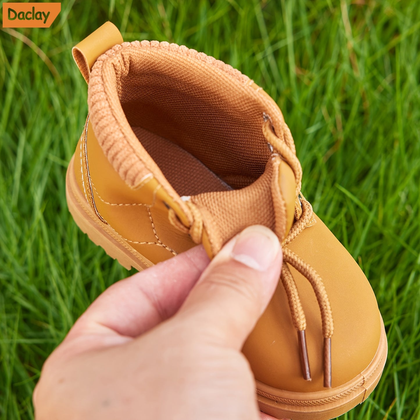 Youngsters' High-Top Footwear for Nature Walks - Secure Grip in Pink & Yellow - Comfortable and Sturdy for Youngsters, Suitable for All Seasons