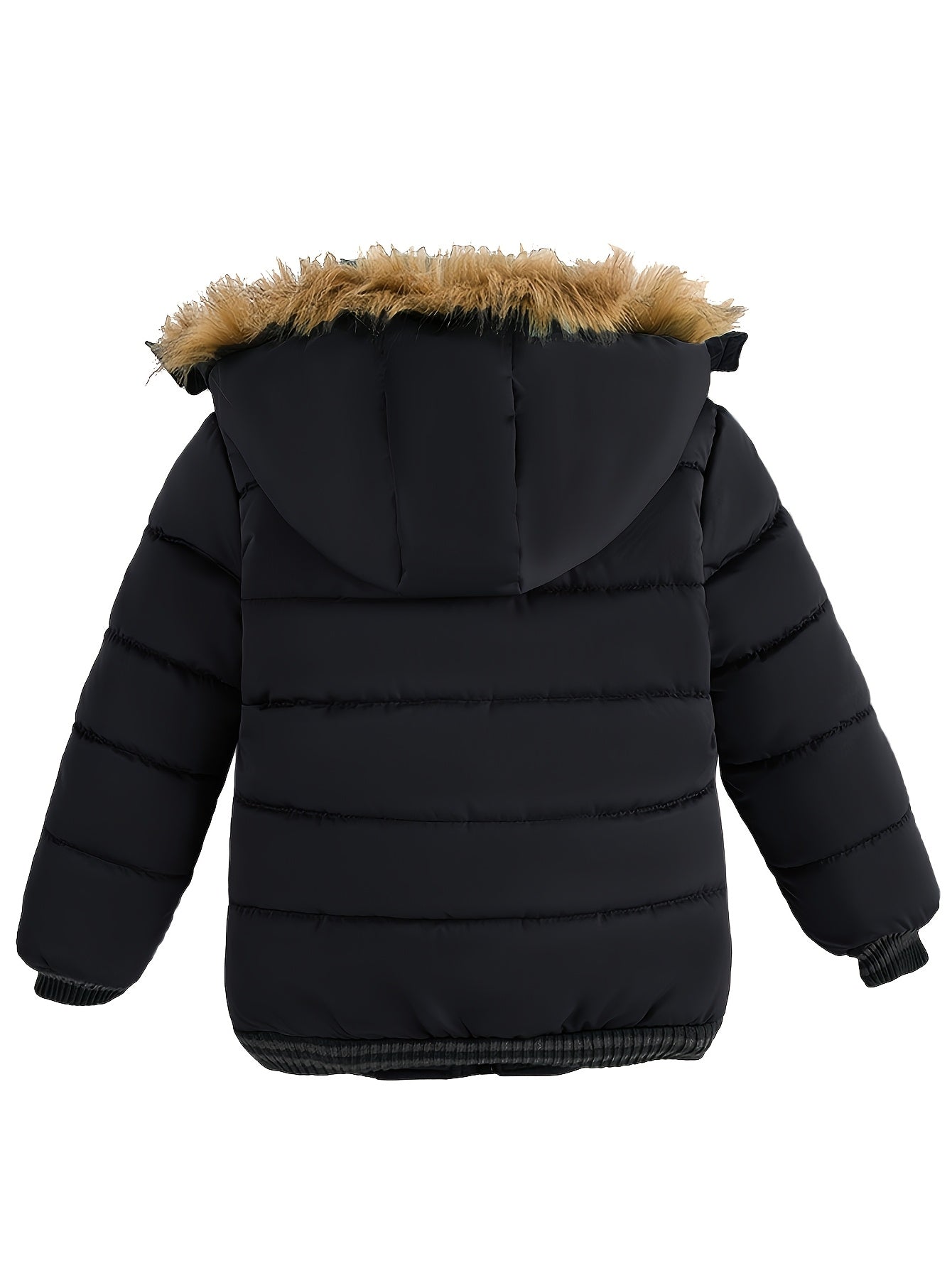 Boys Heavy Duty Winter Jacket With Hood Windproof Kids Coat